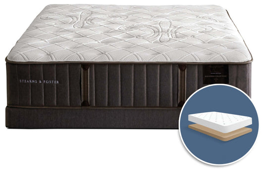 Ensemble matelas ferme à profil bas Finsbury de Stearns & Foster pour lit queen