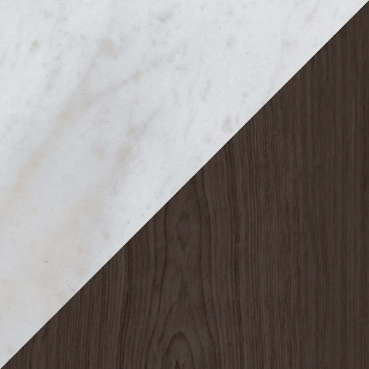 Paradox 16 Table de Chevet Moderne avec Étagère - Plateau en Marbre Blanc avec Cadre en Platine Brossé