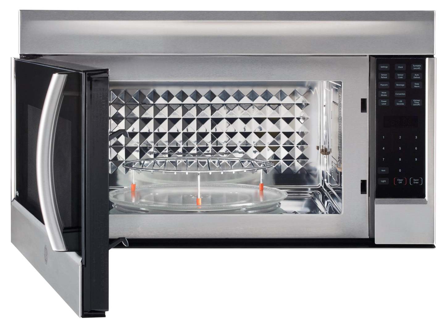 Profil de quatre à micro-ondes à hotte intégrée de 1,8 pi³ avec convection et 400 pi³/min - acier inoxydable - PVM1899SJC