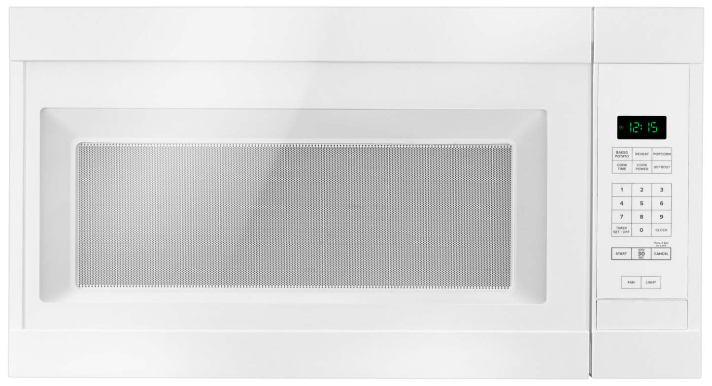 Amana 1,6 Cu. Fort. Micro-ondes à hotte intégrée avec cuisson de 1 000 watts - Blanc - YAMV2307PFW | Four à micro-ondes à hotte intégrée Amana de 1,6 pi³ avec cuisson à 1 000 W - blanc - YAMV2307PFW