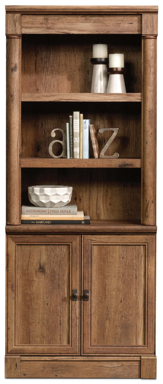 Bibliothèque Vinecrest de 29,37 po avec armoire - chêne antique
