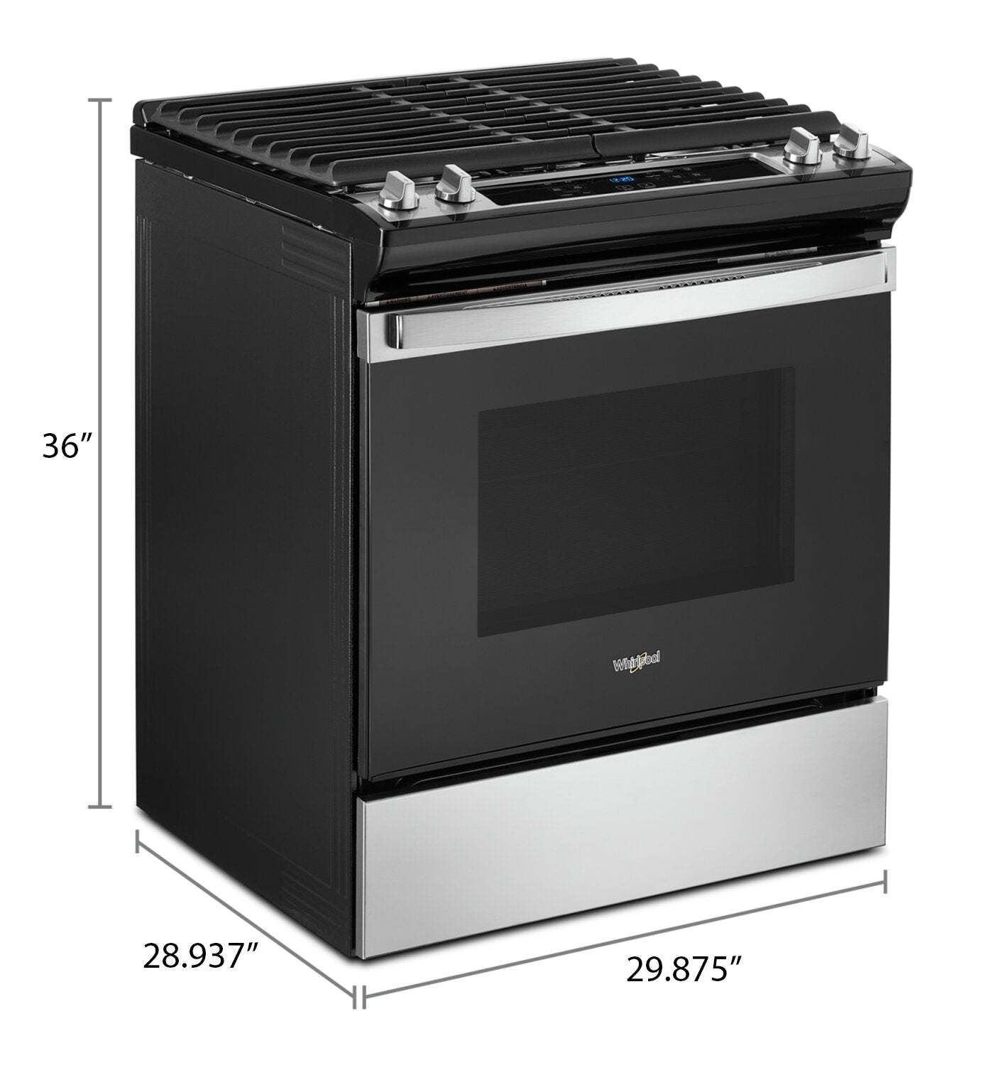 Cuisinière à gaz Whirlpool de 5 pi³ avec nettoyage automatique - acier inoxydable - WEG515S0LS