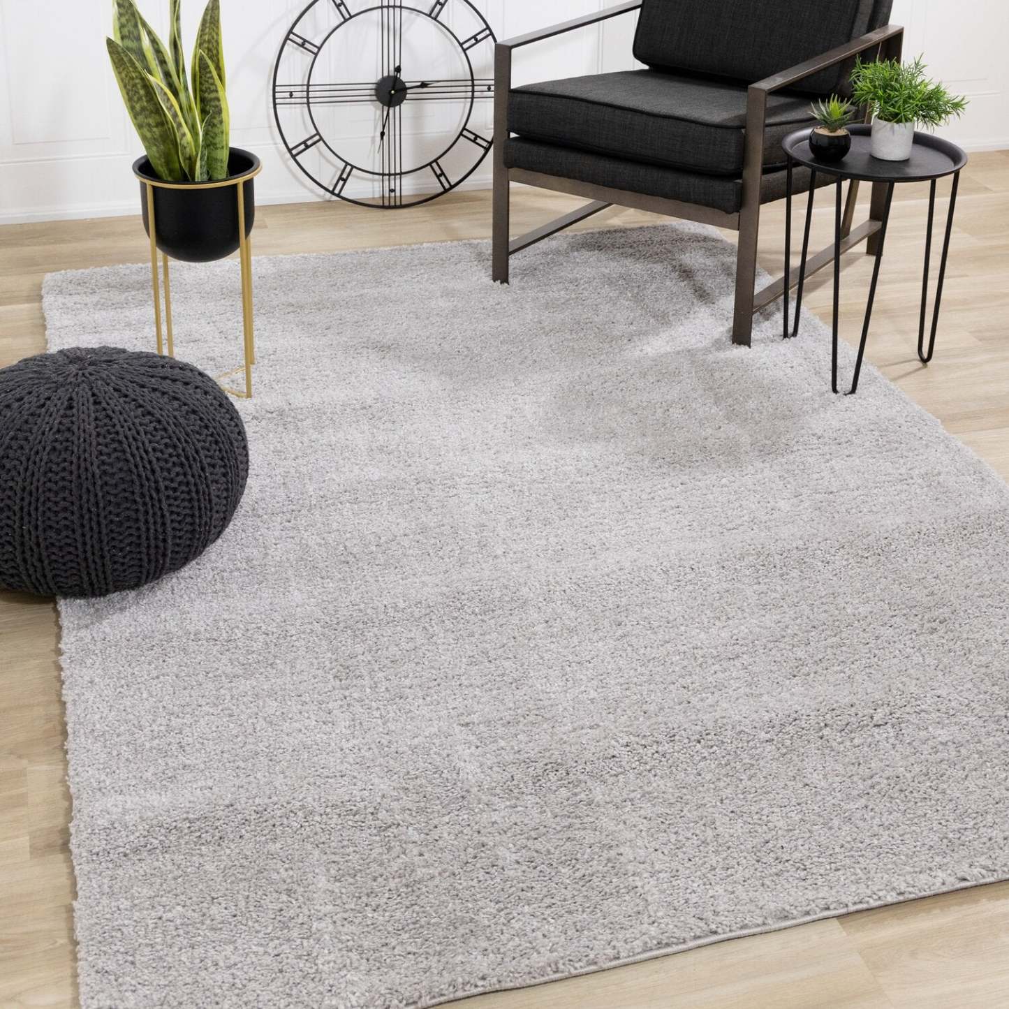 Tapis à poils longs gris Pascal - 5'3 x 7'7 | Tapis à poils long Pascal gris - 5 pi 3 po x 7 pi 7 po