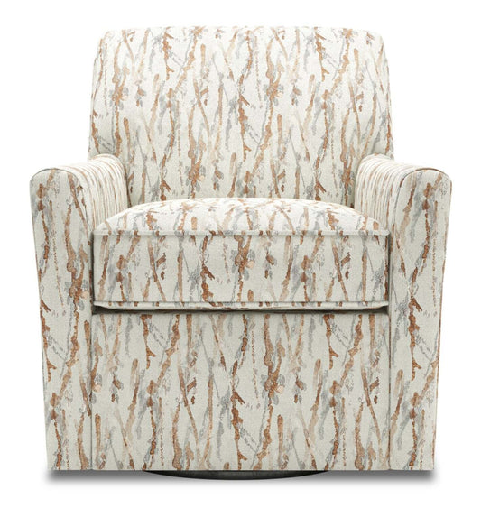 Fauteuil d’appoint pivotant personnalisable Sofa Lab de 31 po fabriqué au Canada en tissu - Mineral multicolore | SWIV1149