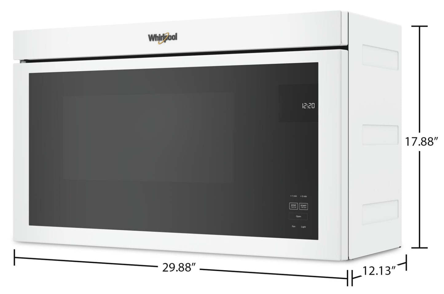 Tourbillon 1,1 Cu. Fort. Micro-ondes encastré avec cuisson de 900 watts - Blanc - YWMMF5930PW | Quatre à micro-ondes à hotte intégrée Whirlpool de 1,1 pi³ à installation affleurée avec cuisson à 900…
