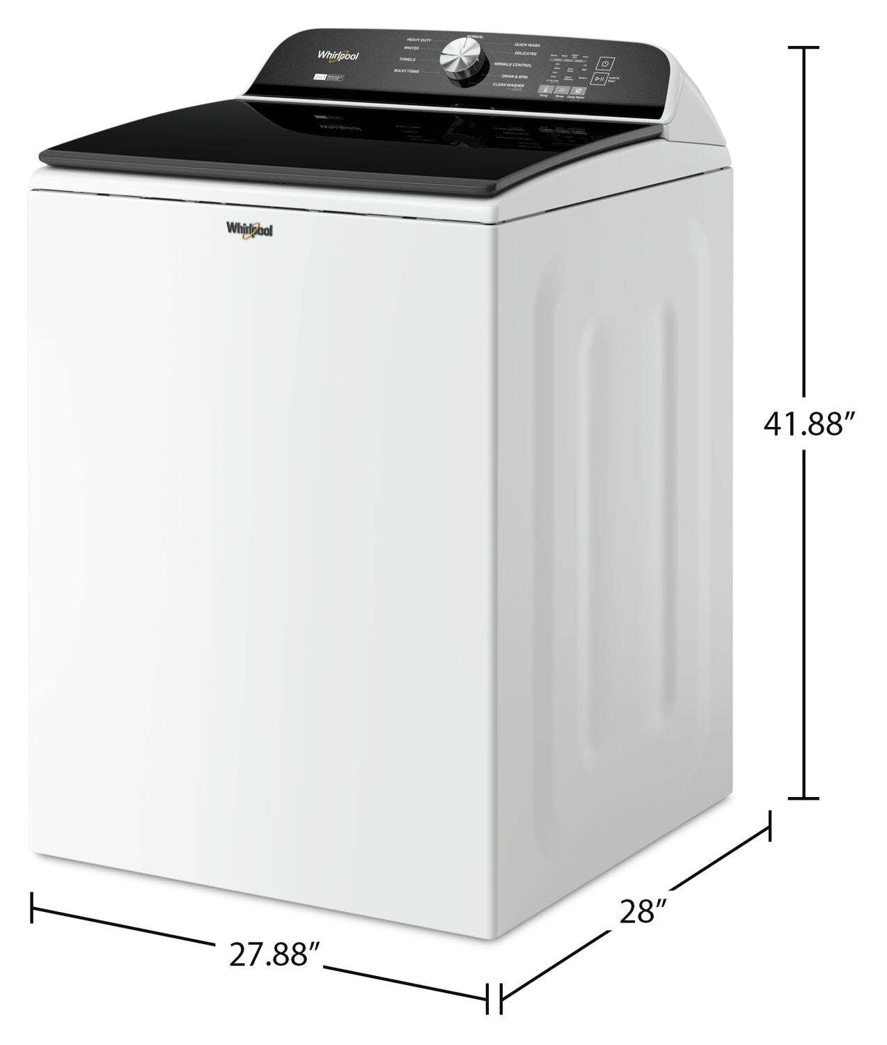 Laveuse Whirlpool à chargement par le haut de 6,1 pi³ - blanche - WTW6157PW | Whirlpool 6.1 Cu. Ft. Top-Load Washer - White - WTW6157PW