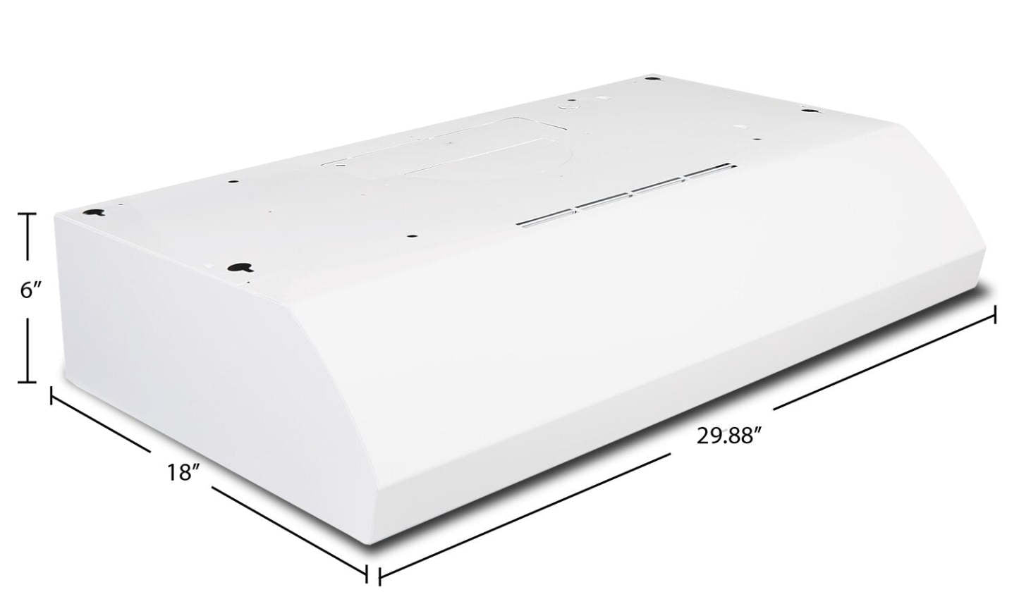 Hotte de cuisinière sous l'armoire convertible à 4 voies Broan 30 - BXT130WWC | Hotte de cuisinière sous l'armoire Broan de 30 po convertible de 4 façons - BXT130WWC | BXT130WW