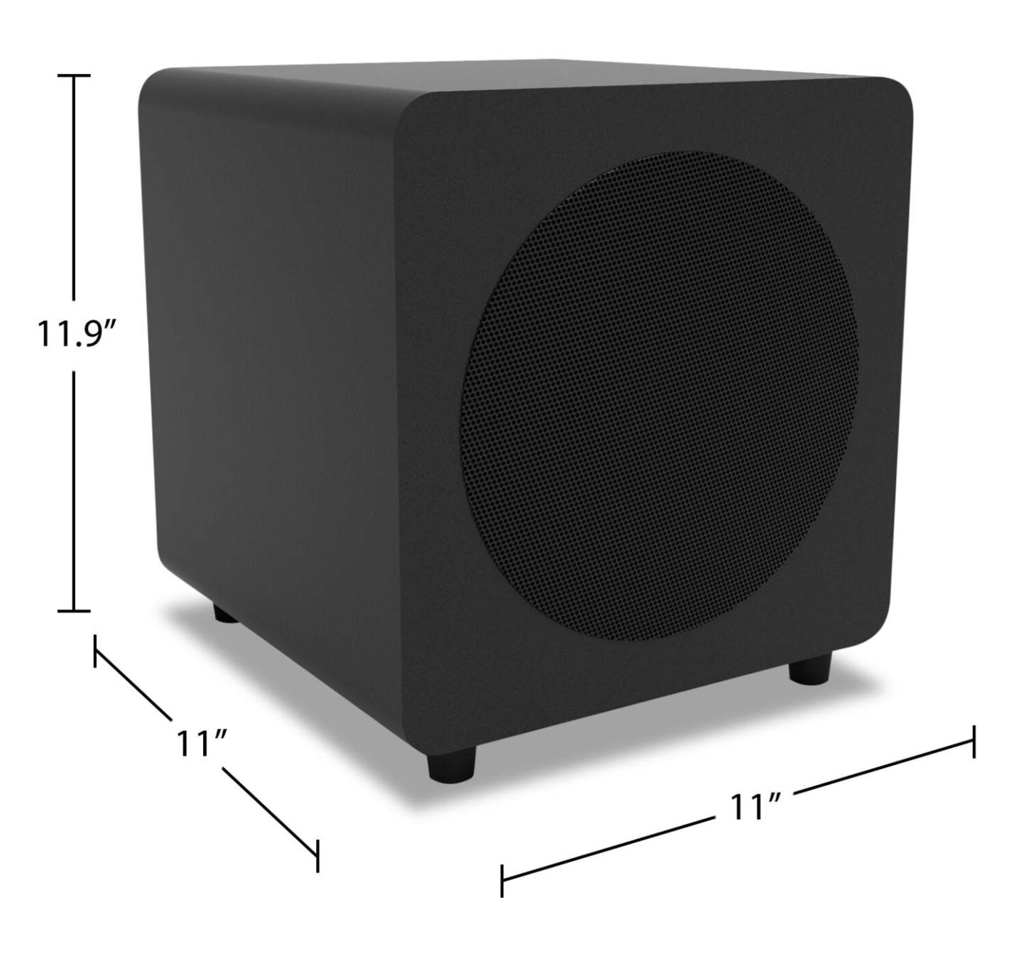 Kanto SUB8 300 W 8 caisson de basses amplifié scellé - Noir | Caisson d'extrêmes graves amplifié et étanche Kanto SUB8 de 300 W de 8 po - noir | SUB8VBSW