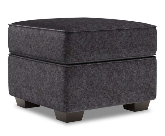 Pouf Roll de Sofa Lab 24 po en tissu chenille - Gris anthracite luxueux | RO802993