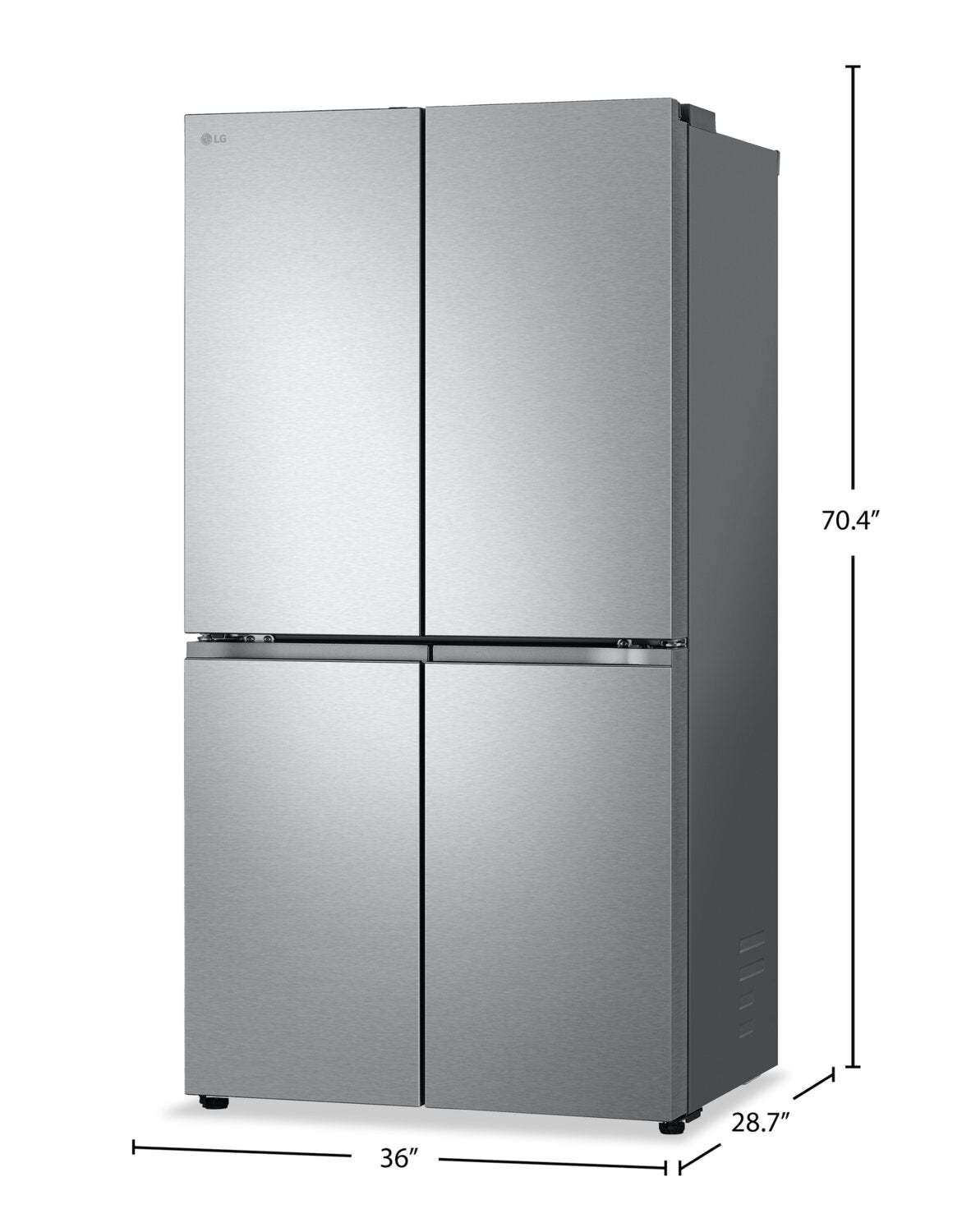 Réfrigérateur LG de 36" et de 23,6 pi3 à profondeur de comptoir à 4 portes françaises avec machine à glaçons - LF24C8200S | LG 36" 23.6 Cu. Réfrigérateur à profondeur de comptoir à 4 portes de pied français avec machine à glaçons - LF24C8200S