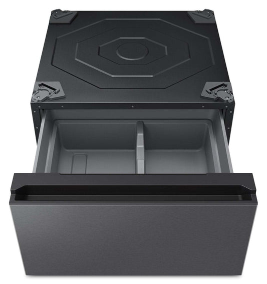 Piédestal à linge sur mesure Samsung 27 avec tiroir de rangement - Acier foncé - WE602NSUS | Piédestal de buanderie 27 po Bespoke de Samsung avec tiroir de rangement - acier foncé - WE602NSUS/US | WE602NSU