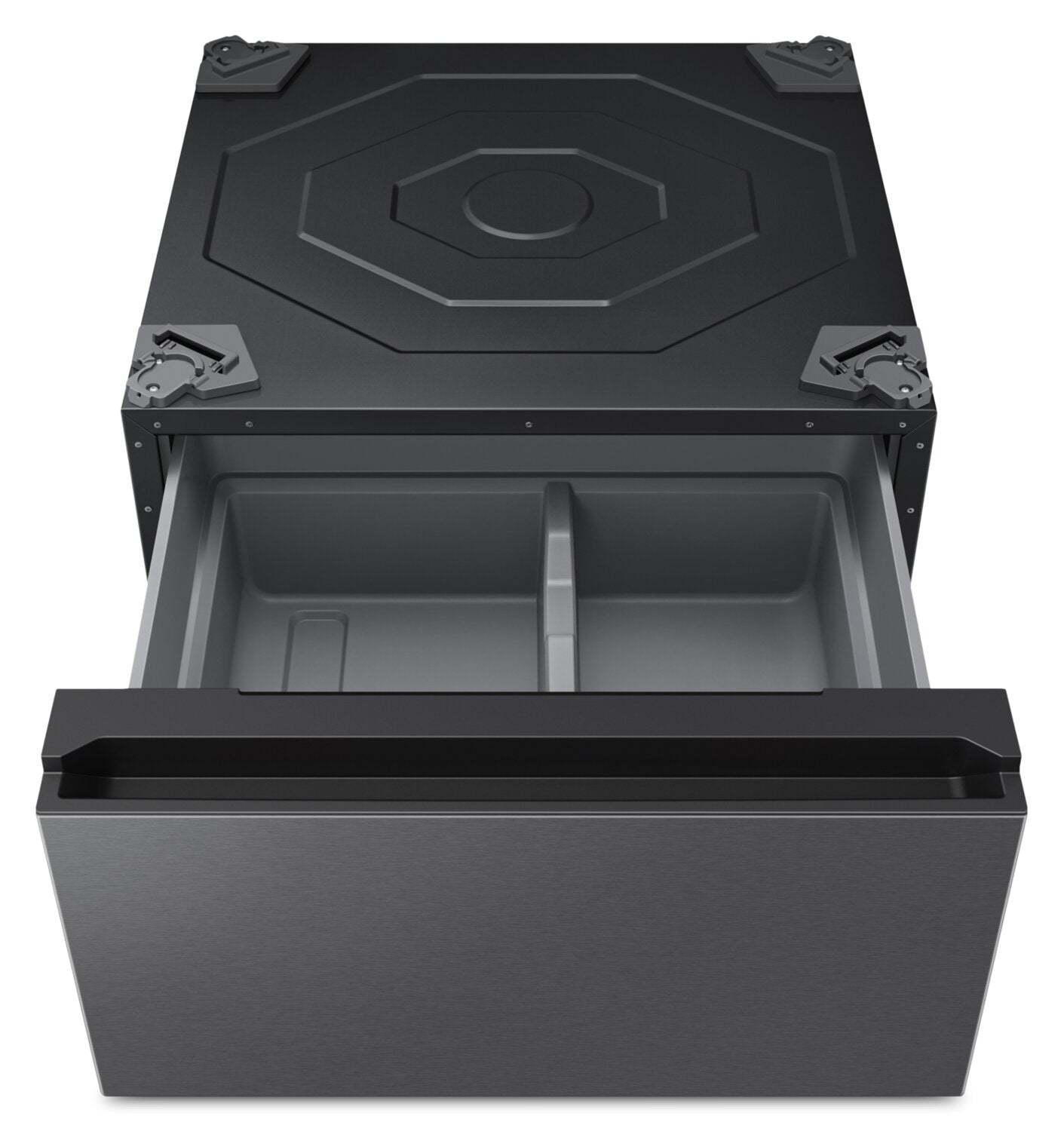 Piédestal à linge sur mesure Samsung 27 avec tiroir de rangement - Acier foncé - WE602NSUS | Piédestal de buanderie 27 po Bespoke de Samsung avec tiroir de rangement - acier foncé - WE602NSUS/US | WE602NSU