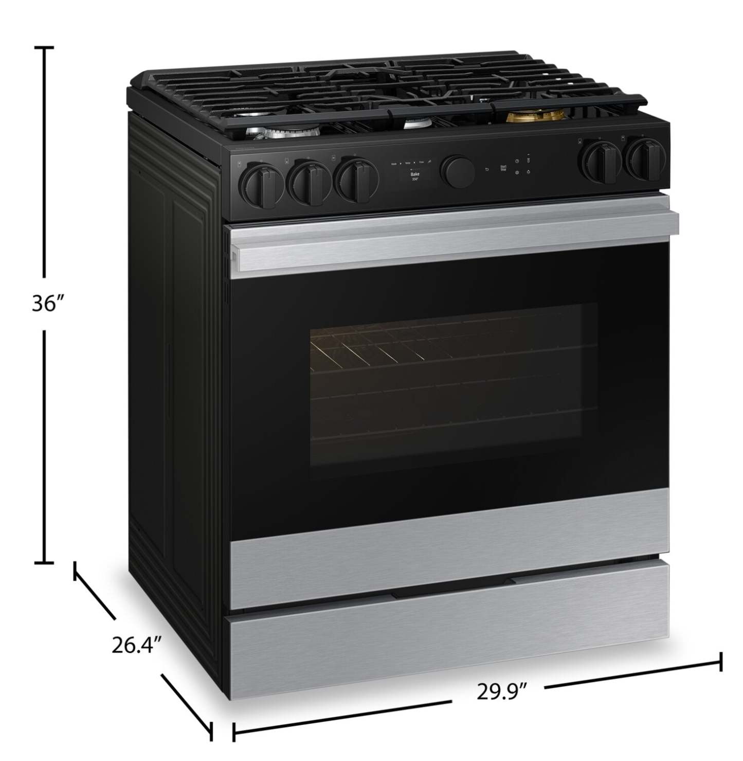 Cuisinière intelligente à gaz encastrée Samsung de 6 pi³ avec caméra de four - acier inoxydable - NSG6DG8700SRAA