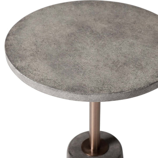 Rosalee 18 Accent Table - Grey Cement Top & Base|Table d'appoint Rosalee de 18 po - dessus et base en ciment gris