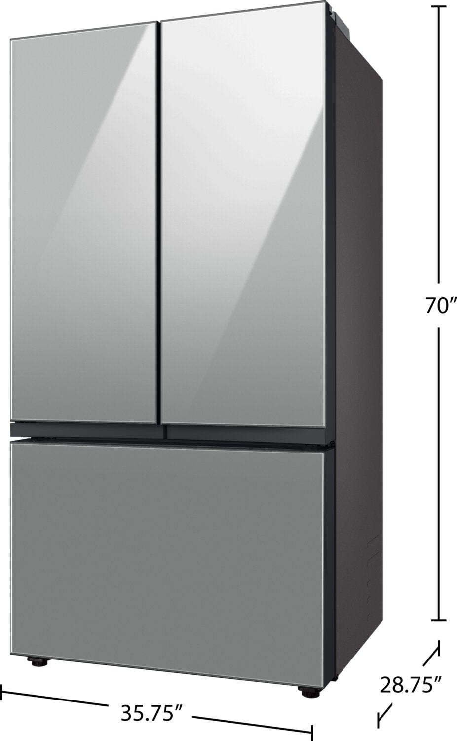 Réfrigérateur BESPOKE Samsung de 36 pi³ et de 24 po de profondeur comptoir - acier inoxydable - RF24BB6200QLAA | Samsung 36 24 Cu. Fort. Réfrigérateur sur mesure à profondeur de comptoir - Inox - RF24…