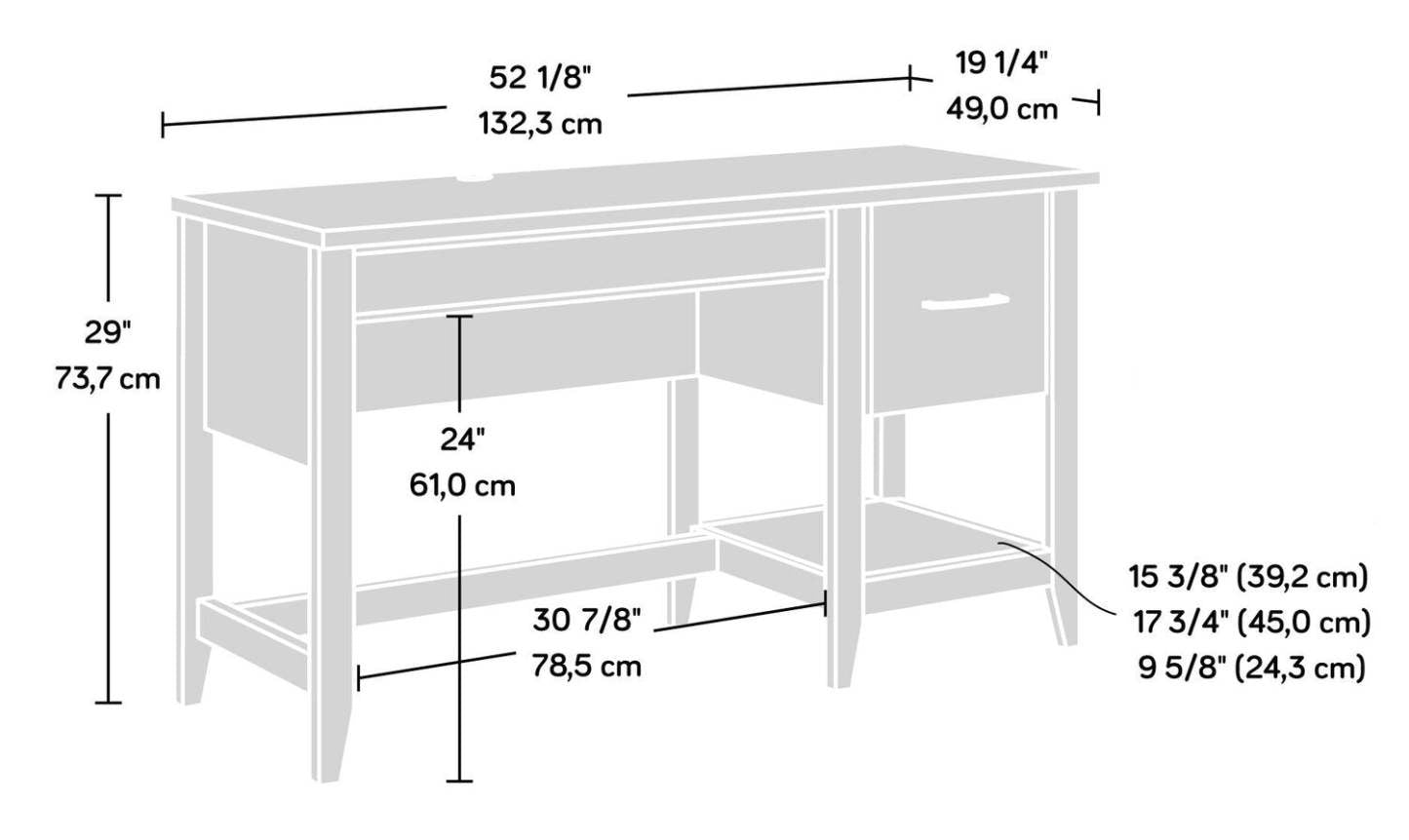 Bureau Jadon 52.09 avec tiroir - Chêne Laurel|Bureau Jadon de 52,09 po avec tiroir - chêne Laurel