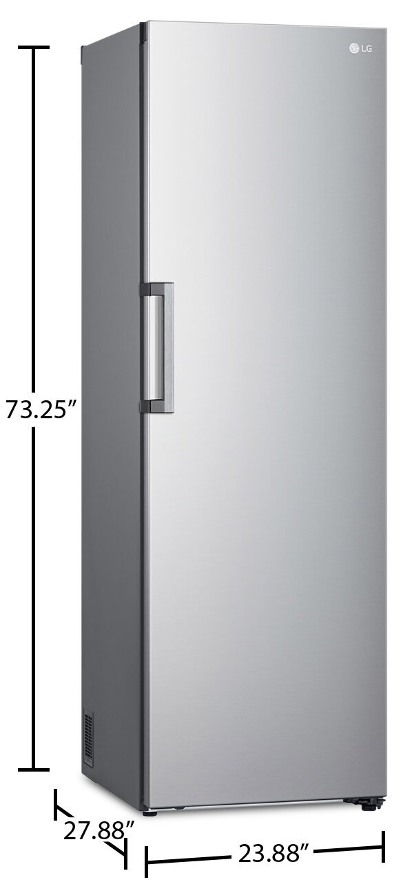 LG 24 14 Cu. Ft. Column Counter-Depth Refrigerator - Platinum Silver - LRONC1404V | Réfrigérateur colonne LG de 14 pi³ et de 24 po de profondeur comptoir - argenté platine - LRONC1404V