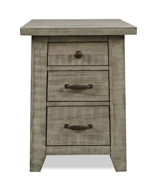 Colson 18 Rustic Chairside Table with Storage - Driftwood |Table de fauteuil rustique Colson de 18 po avec rangement - bois de grève