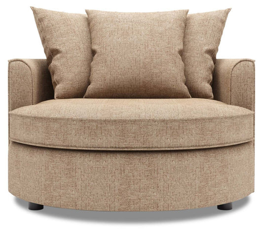 Fauteuil d'appoint enveloppant Sofa Lab de 48 po fabriqué au Canada en tissu de chenille - taupe Luxury Taupe | CUDD2893