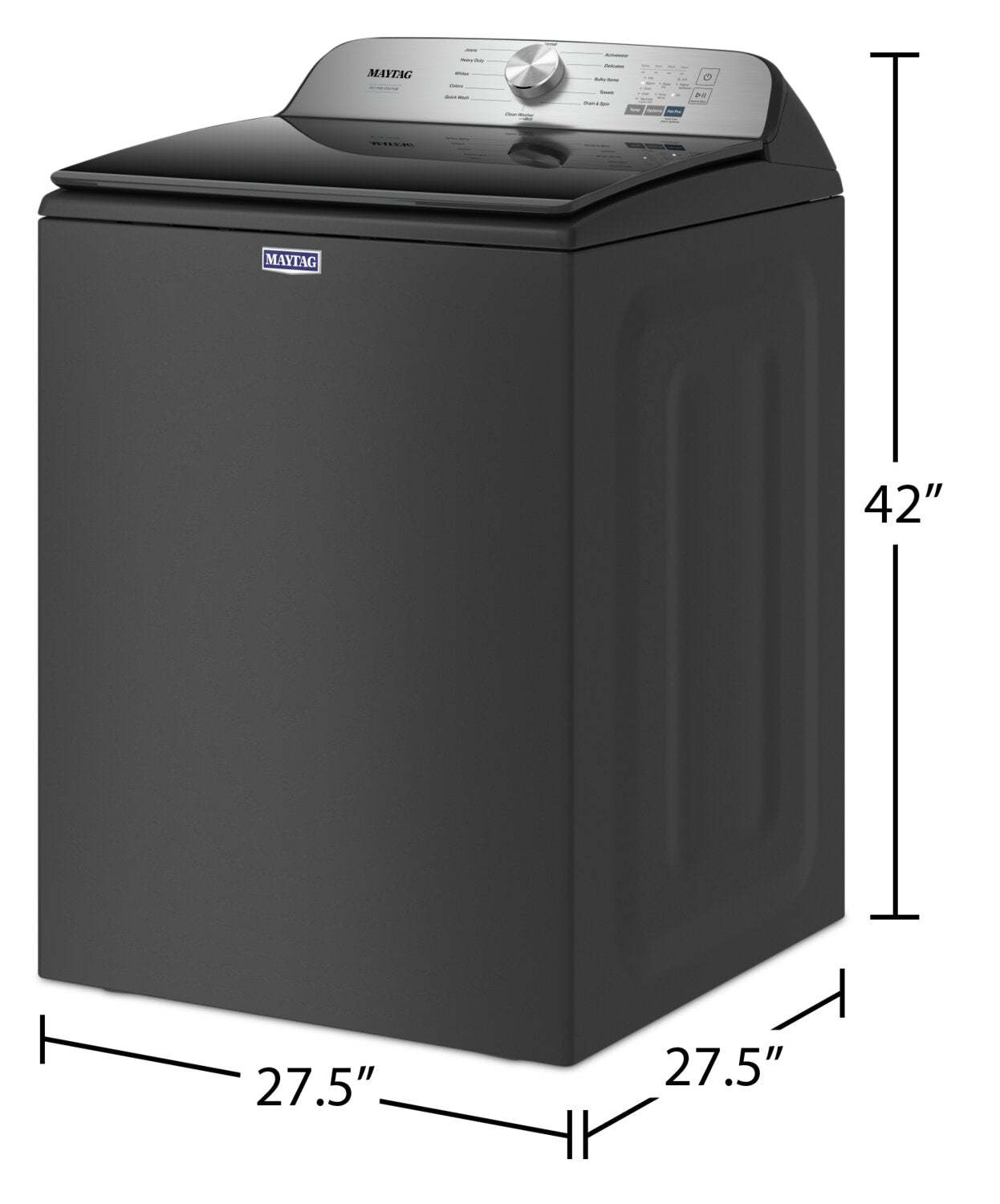 Maytag 5,4 Cu. Fort. Laveuse à chargement par le haut Pet Pro - Noir volcan - MVW6500MBK | Laveuse Maytag à chargement par le haut Pet Pro de 5,4 pi³ - noir volcan - MVW6500MBK