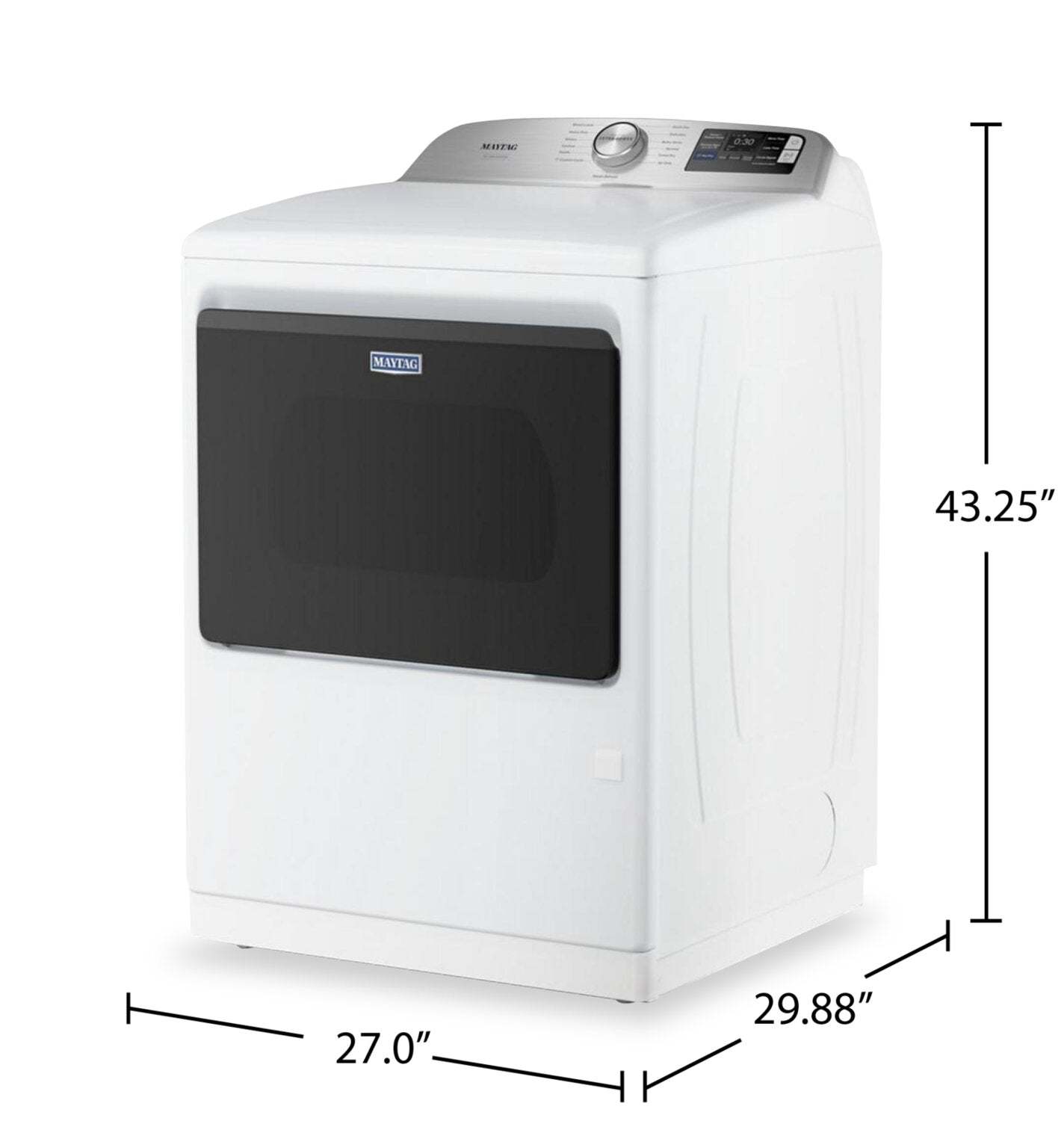 Maytag 7,4 pi3 Sécheuse à gaz Animal Pet Pro - blanche - MGD7205RW