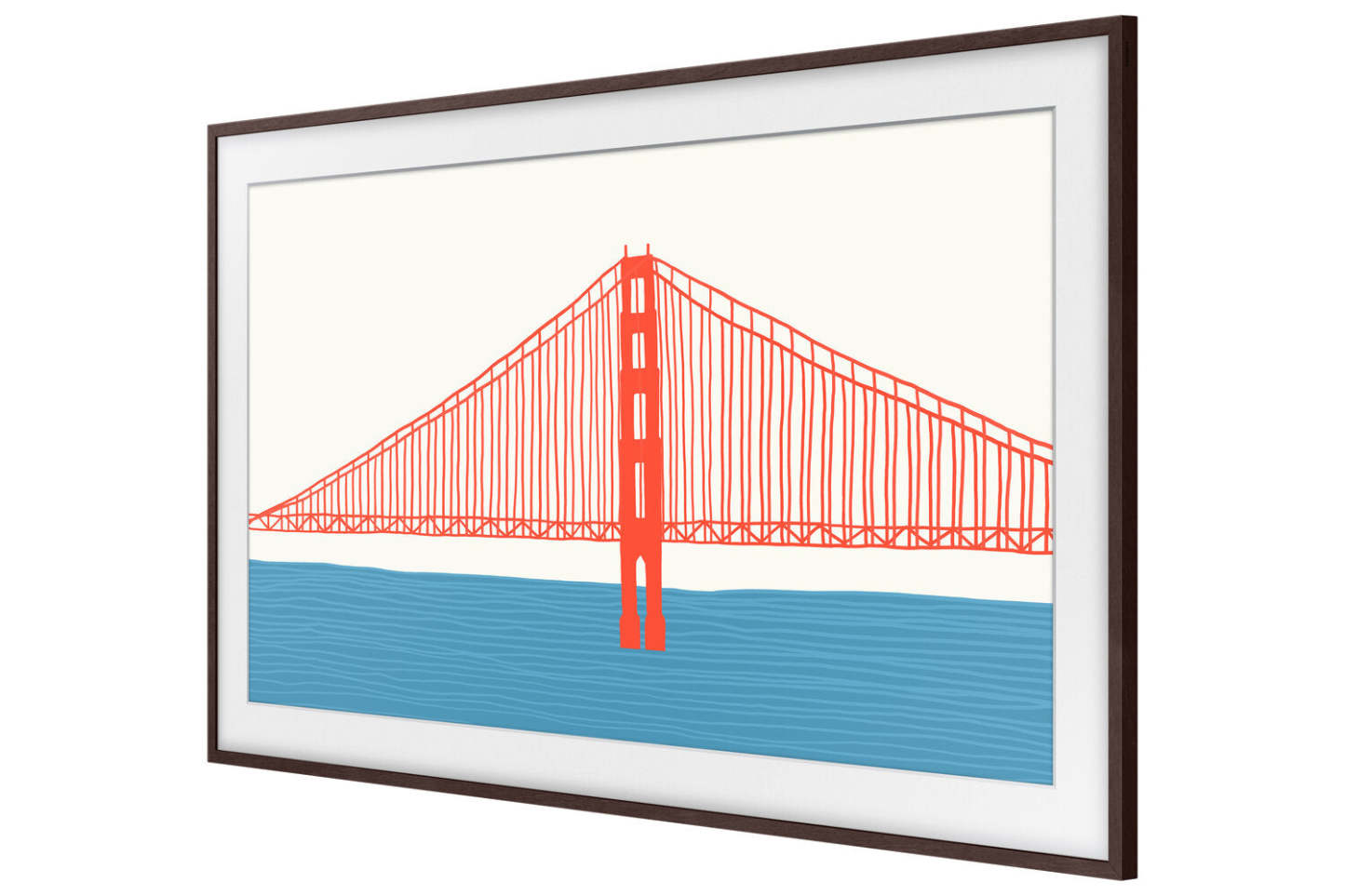 Samsung Bezel personnalisable pour téléviseur The Frame 55 - Brun moderne | Cadre personnalisable Samsung pour 55 The Frame TV - Brun moderne | SCFA55BW