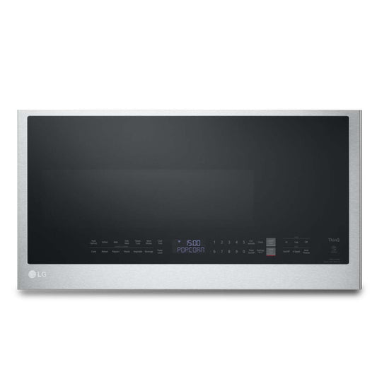 LG 2 Cu. Fort. Micro-ondes à grande portée avec EasyClean® et cuisson par capteur - Acier inoxydable anti-taches… | Quatre à micro-ondes à hotte intégrée LG de 2 pi³ avec EasyCleanMD et cuisson par capteur - acier inox…