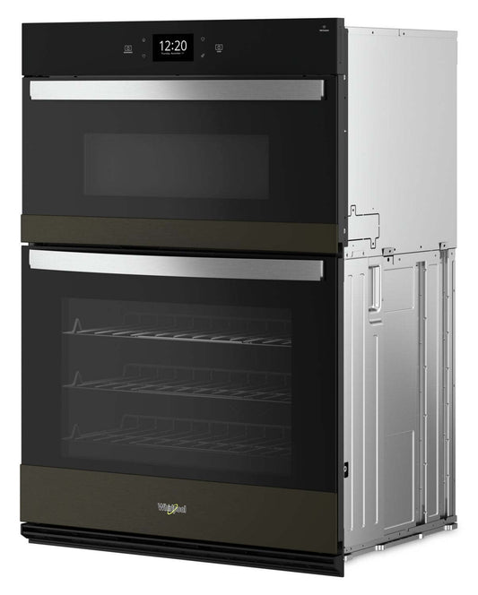 Four mural combiné électrique Whirlpool de 30 po et de 5 pi³ avec convection véritable - acier inoxydable noir … | Tourbillon 30 5 Cu. Fort. Four mural combiné électrique avec convection véritable - Acier inoxydable noir…