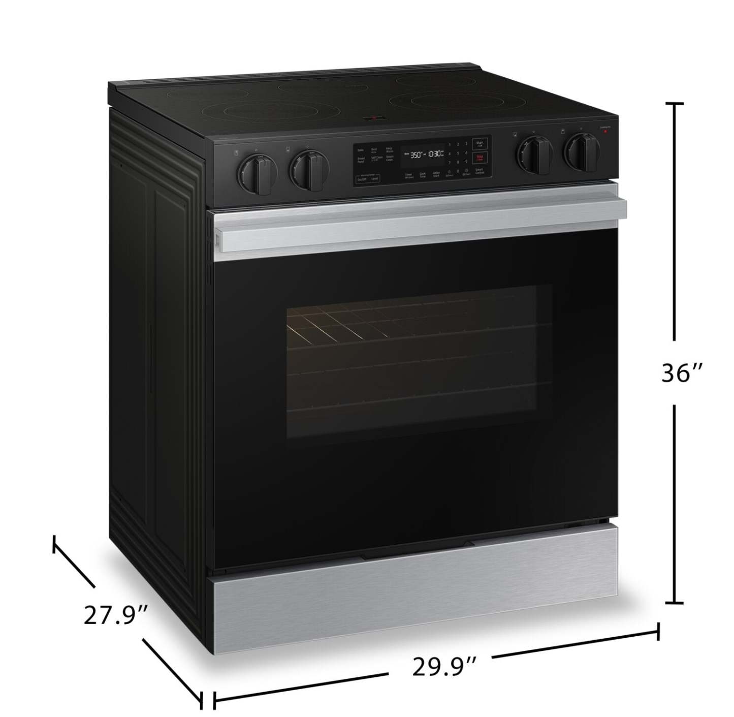 Cuisinière intelligente électrique encastrée Samsung de 6,3 pi³ avec commande vocale - acier inoxydable - NSE6DG8100…