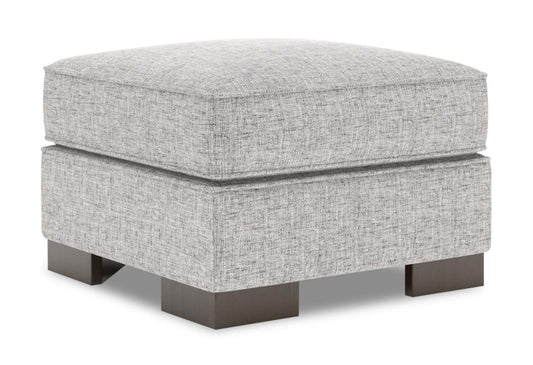 Fabriqué au Canada Pouf personnalisable Sofa Lab Track 24 en tissu d'apparence lin - Luna Domino gris | Pouf Track de Sofa Lab de 24 po fabriqué au Canada en tissu d'apparence lin - gris Luna Domino | TR802191