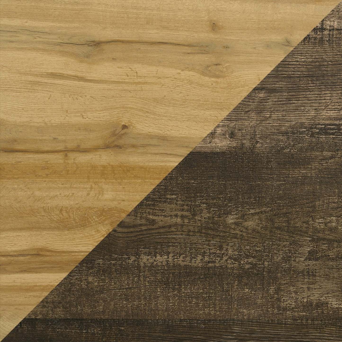 Lit plateforme Silas avec tête de lit et cadre, LED, brun rustique - très grand format | Lit plateforme Silas avec tête de lit et cadre, LED, marron rustique - King Size