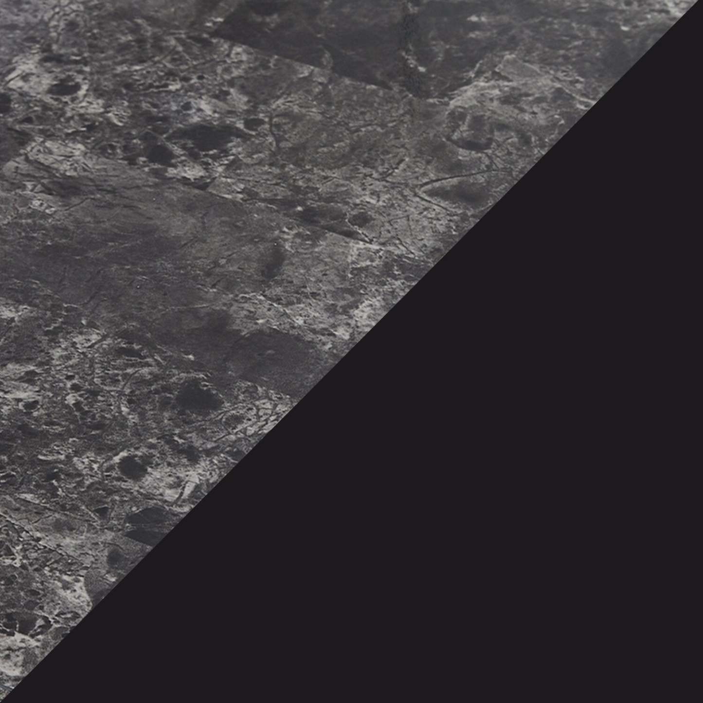 Roma 44 Rustic Sofa Table with Shelf - Table de salon rustique Roma de 44 po avec tablette - imitation de marbre noir