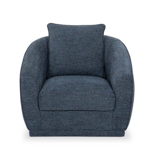 Fauteuil d'appoint pivotant en tissu chenille Rio 34,5 - Bleu | Fauteuil d'appoint pivotant Rio de 34,5 po en tissu chenille - bleu