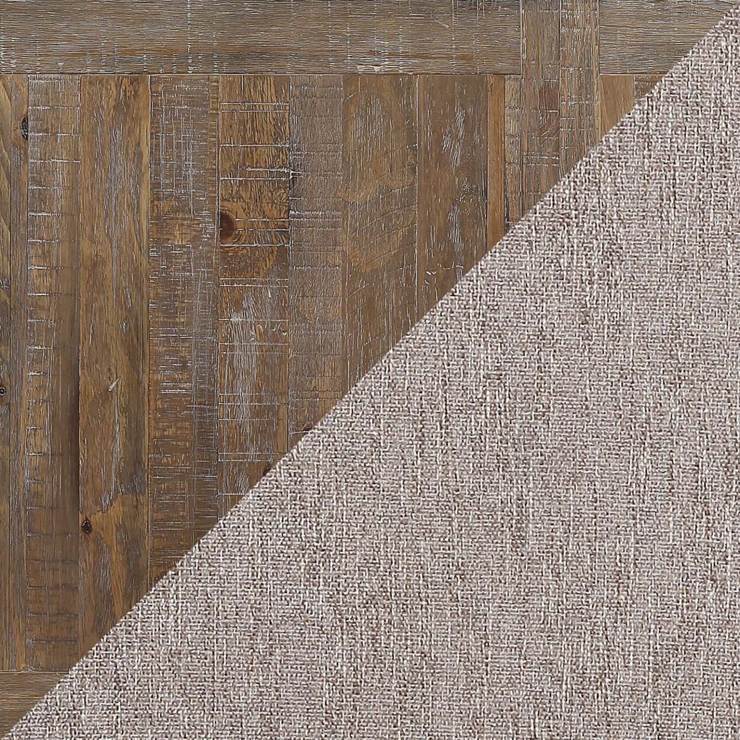 Chaise de salle à manger en cèdre avec tissu en polyester, bois de pin - Beige | Chaise de salle à manger Cèdre en tissu de polyester et en pin - beige