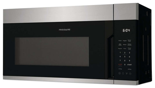 Frigidaire 1,8 Cu. Fort. Micro-ondes à grande portée avec cuisson par capteur et options de cuisson préréglées - Acier inoxydable… | Four à micro-ondes à hotte intégrée Frigidaire de 1,8 pi³ avec cuisson par capteur et options de cuisine…