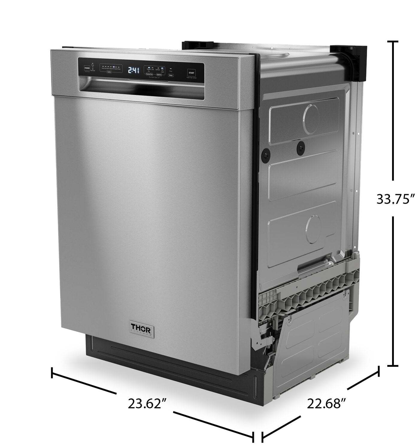 Lave-vaisselle Thor Kitchen de 24 po avec commandes à l’avant - acier inoxydable - ADW24PF | ADW24PFS