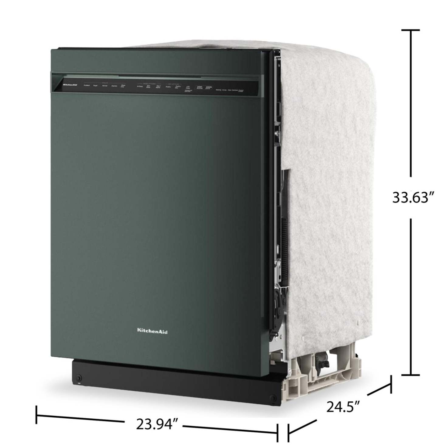 Lave-vaisselle KitchenAid de 24 po et de 44 dBA avec troisième panier 360° Max JetsMC - genièvre - KDFS424SJP