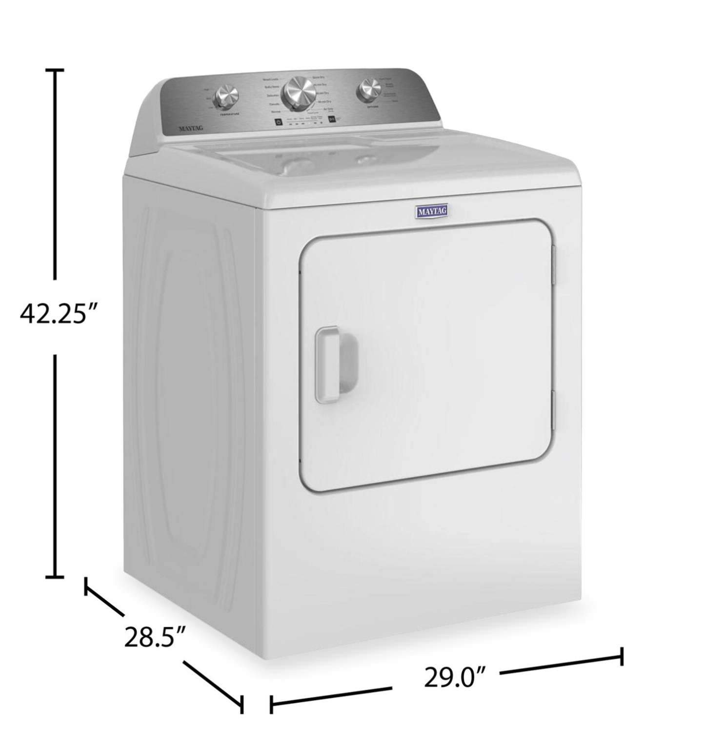 Maytag 7,0 Cu. Fort. Sécheuse électrique - Blanc - YMED4205SW | Sécheuse électrique Maytag de 7,0 pi³ - blanche - YMED4205SW
