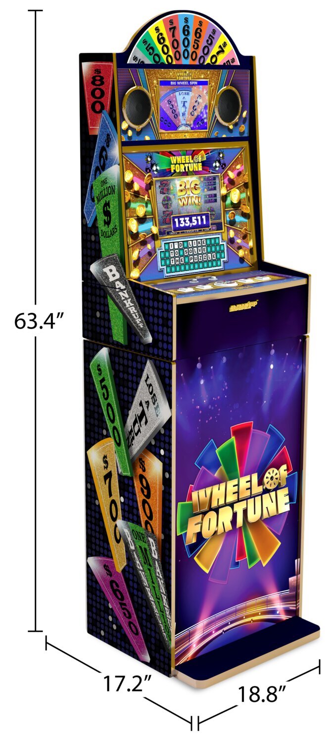 Arcade1Up Wheel of Fortune Casinocade Deluxe Arcade Game Cabinet | Borne d'arcade Wheel of Fortune Casinocade Deluxe de Arcade1UP