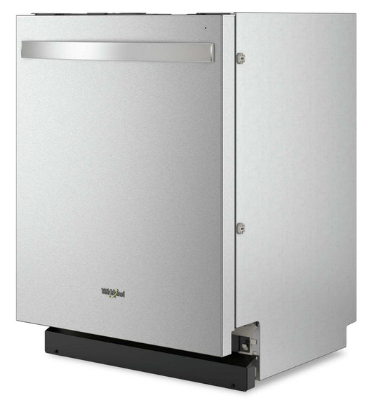 Lave-vaisselle encastré Whirlpool de 24 po et de 44 dBA avec commandes sur le dessus - acier inoxydable résistant aux empreintes digitales - WDT55…