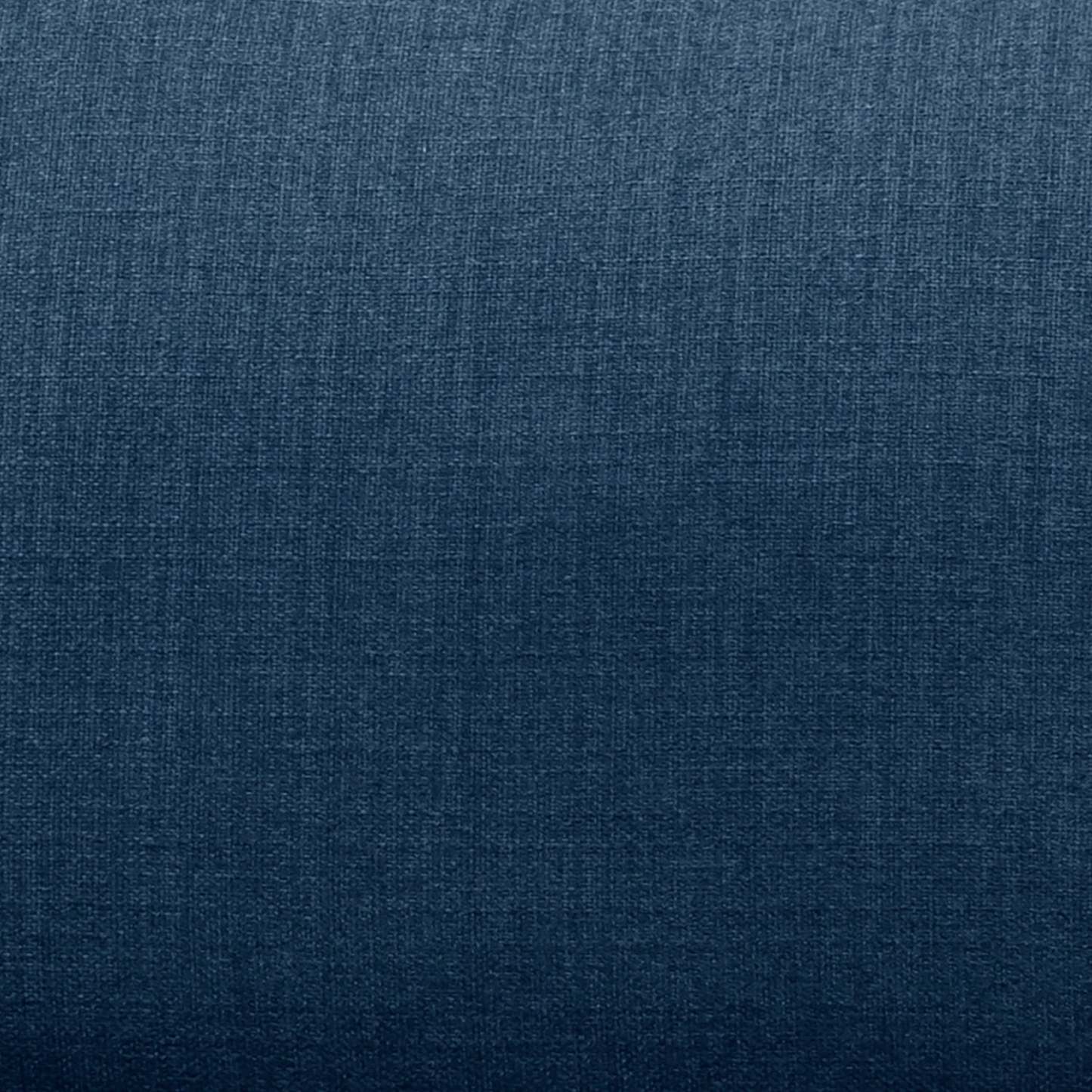 Fauteuil Gena de Cindy Crawford Home de 38,5 po en tissu d'apparence lin avec coussin de dossier amovible - bleu minuit