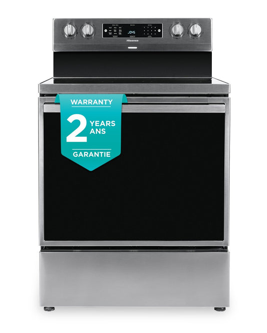 Cuisinière électrique Hisense de 5,8 pi³ avec friture à air et convection européenne - acier inoxydable - HBE3501C… | Hisense 5,8 Cu. Fort. Cuisinière électrique avec friture à air et convection européenne - Acier inoxydable - HBE3501C…