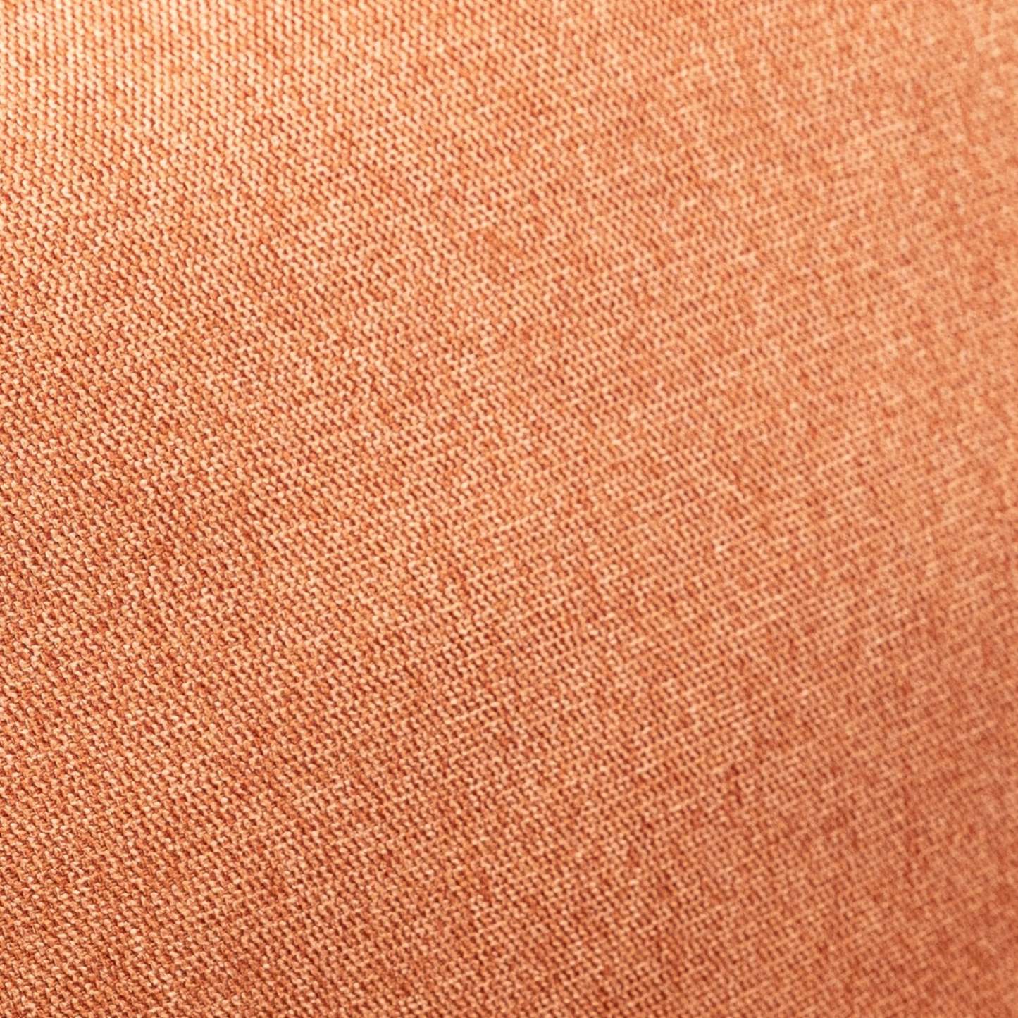 Kort & Co. Sofa Kassia de 80 po de format condo en tissu d’apparence lin avec base et pattes en bois - orange