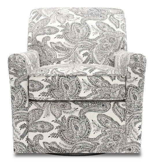 Fauteuil d’appoint pivotant personnalisable Sofa Lab de 31 po fabriqué au Canada en tissu - Dalmatian multicolore | SWIV1150