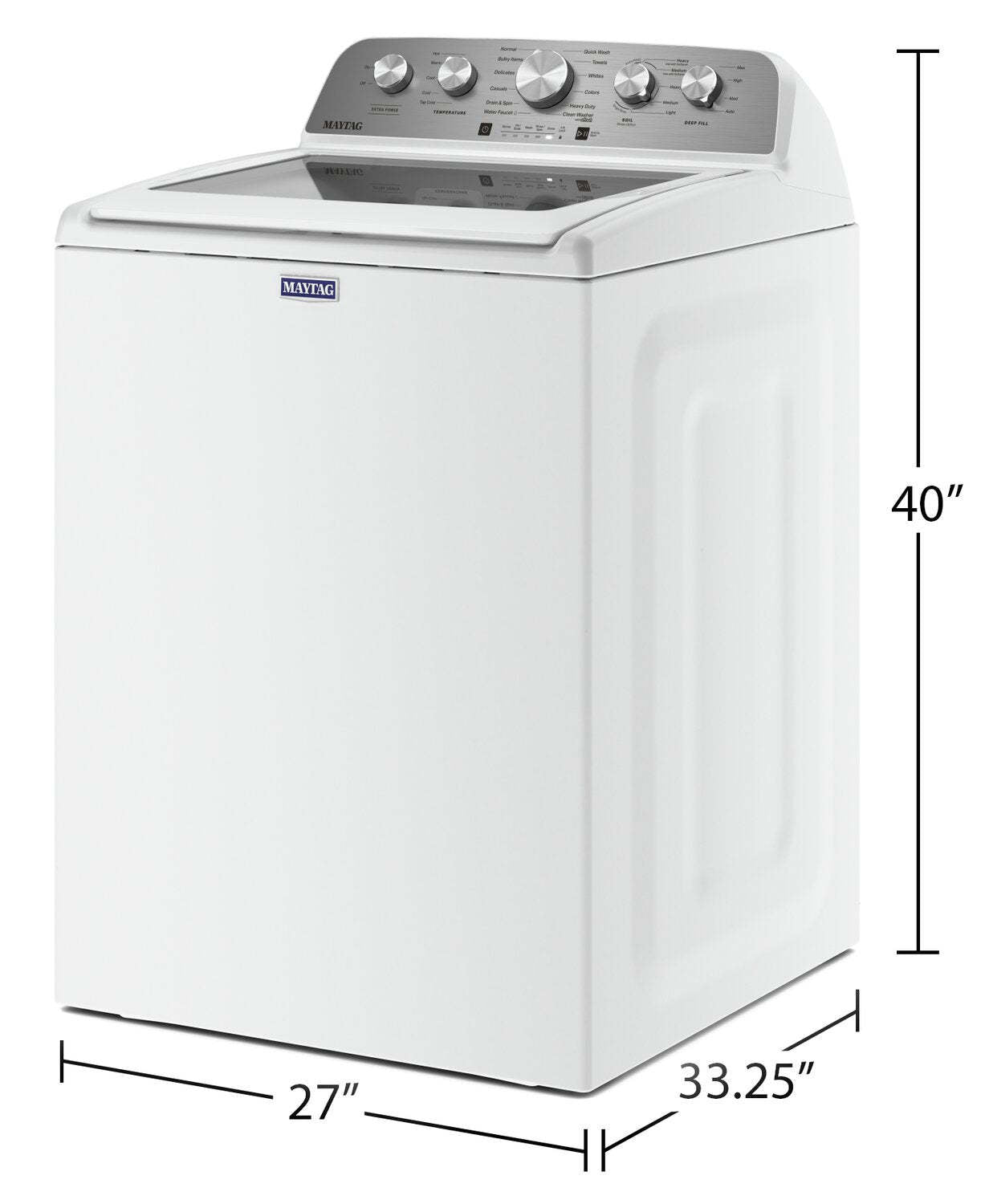 Laveuse Maytag à chargement par le haut de 5,5 pi³ - blanche - MVW5430MW | Maytag 5,5 Cu. Fort. Laveuse à chargement par le haut - Blanc - MVW5430MW