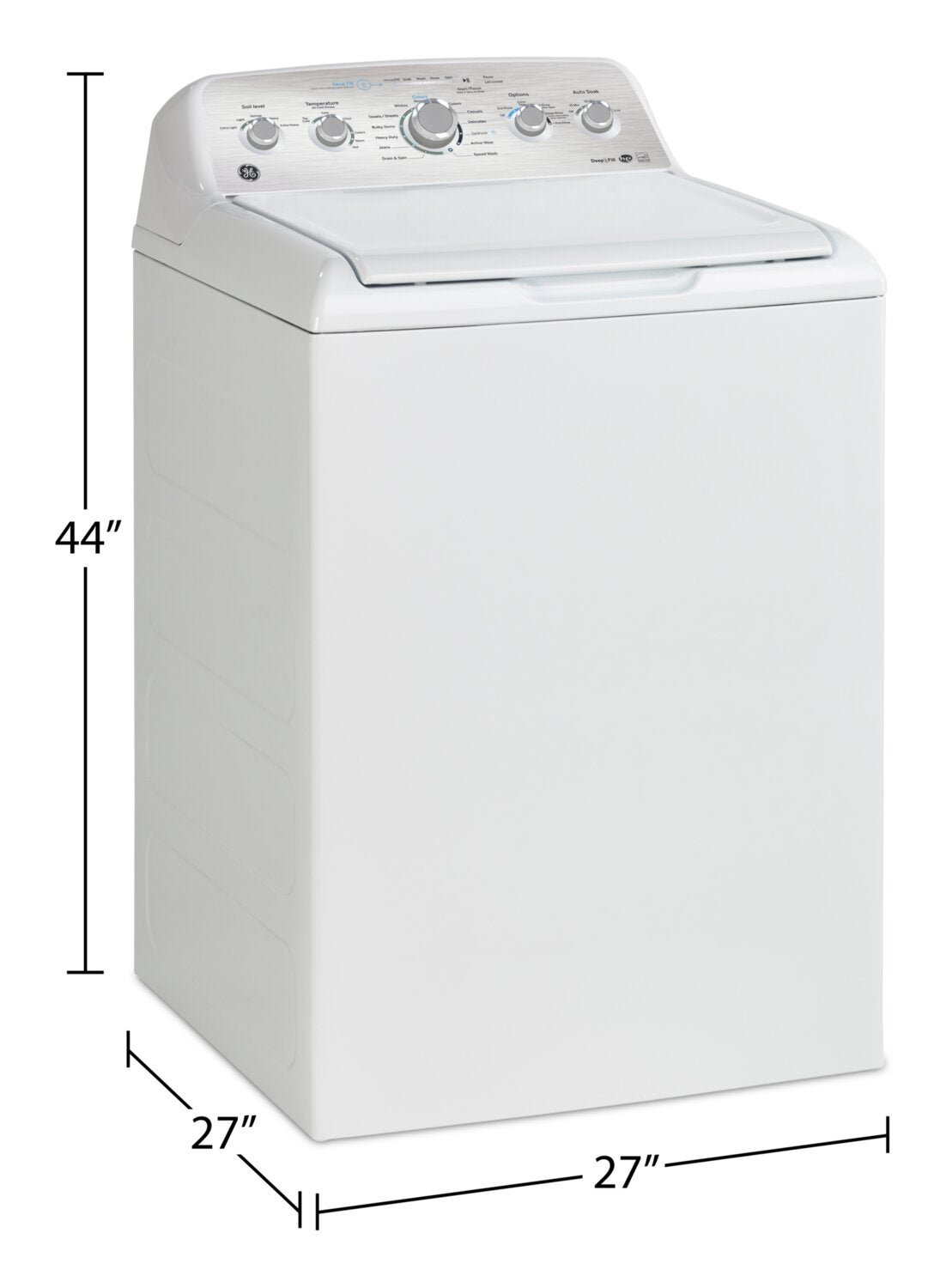GE 4,9 Cu. FT. Laveuse à agitateur double action à chargement par le haut avec cycle SaniFresh - GTW490BMRWS | Laveuse GE à chargement par le haut de 4,9 pi³ avec agitateur à double action et cycle SaniFresh - G…