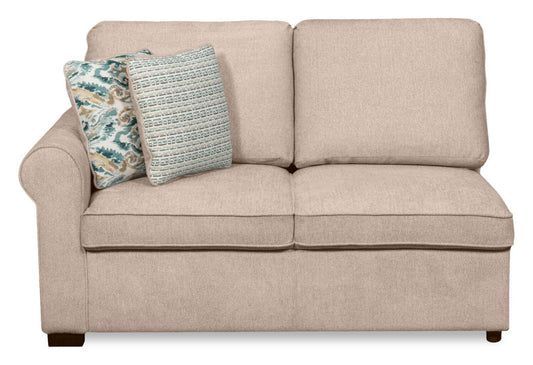 Scott Living Haven 2-Piece Right-Facing Chenille Fabric Cuddler Sectional - Taupe | Canapé sectionnel enveloppant de droite Haven de Scott Living 2 pièces en tissu de chenille - taupe