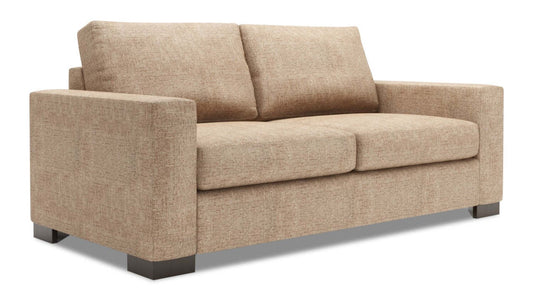 Fabriqué au Canada Canapé Personnalisable Sofa Lab Track 75 Tissu Chenille Taille Condo Canapé avec Accoudoirs en Piste - Taupe de Luxe | Canapé Track de Sofa Lab de 75 po de format condo fabriqué au Canada en tissu de chenille - Taupe de Luxe | TR092893