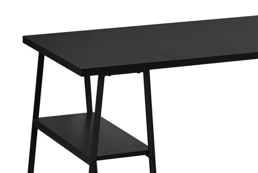 Bureau Jonnie 47,25 avec pattes de type chevalet - Noir|Bureau Jonnie de 47,25 po avec pattes de type chevalet - noir