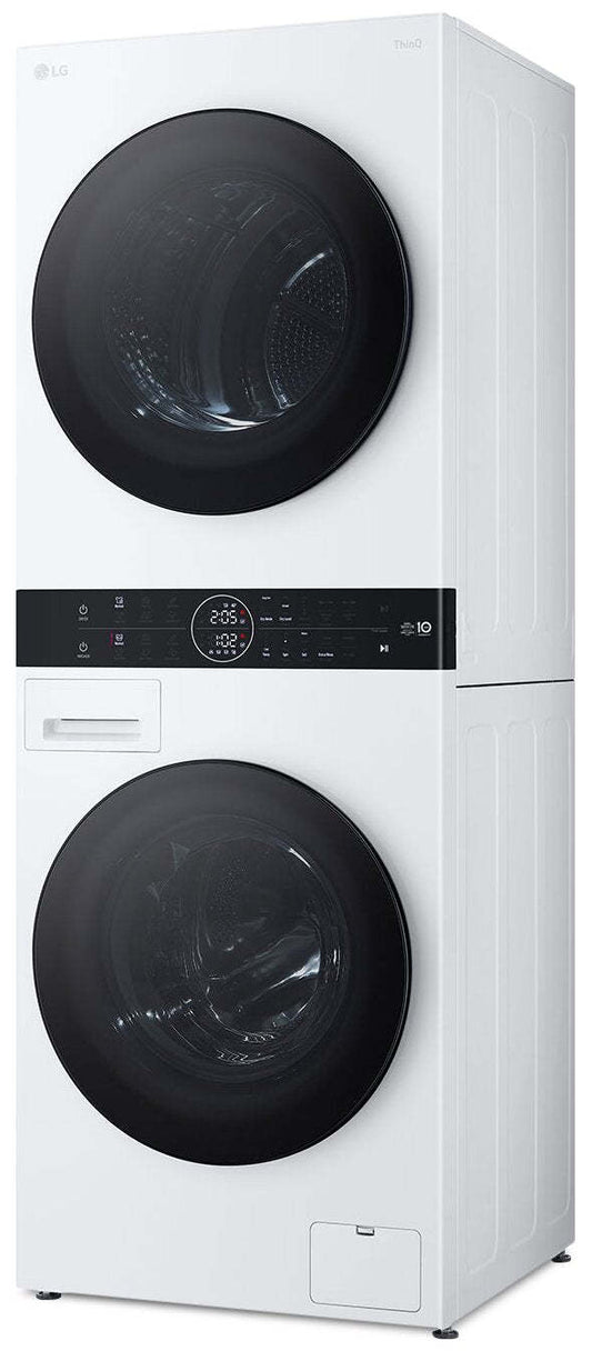 LG 3.1 Washer/4.2 Dryer Cu. Ft. Front-Load High-Efficiency Washtower™ - Blanc - WKHC152HWA | Tour de lavage WashTowerMC haute efficacité LG à chargement frontal avec laveuse de 3,1 pi³ et séche…